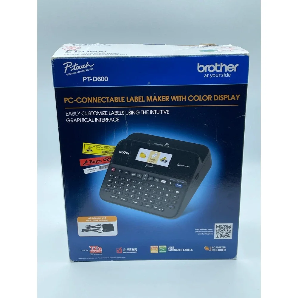 Brother P-Touch PT-D600 PC Connectible Label Maker Printer with New Tape